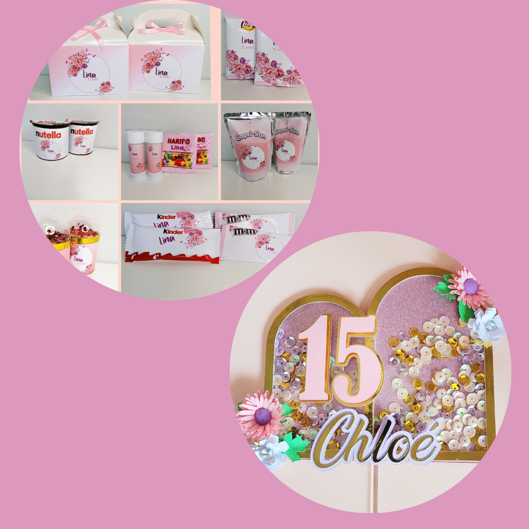 PACK Formation Papeterie 2 Et Cake Topper Shaker Cricut